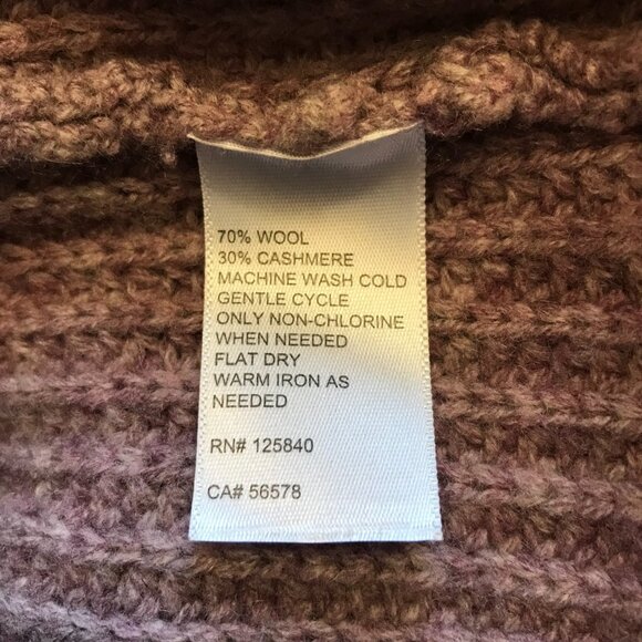 Intermix Chunky Knit Crew Neck Sweater Jumper Womens Small Purple Wool Cashmere - Picture 6 of 10